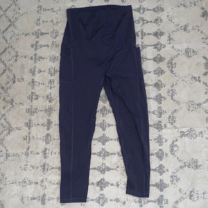 Dark gray full panel maternity leggings